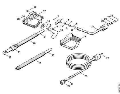Lavadora de alta pressão eléctrica (RE) RE 110 K Pistola da marca Stihl