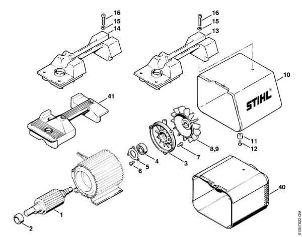 Lavadora de alta pressão eléctrica (RE) RE 110 K Rotor da marca Stihl