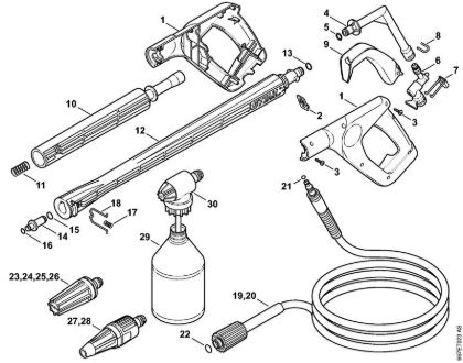 Lavadora de alta pressão eléctrica (RE) RE 117 Pistola, Tubo de pulverização (05.2007) da marca Stihl