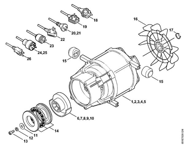 Lavadora de alta pressão eléctrica (RE) RE 118 Motor eléctrico, Linha de conexão da marca Stihl