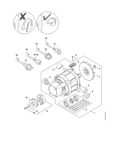 Imagem de Motor eléctrico, Linha de conexão RE 120