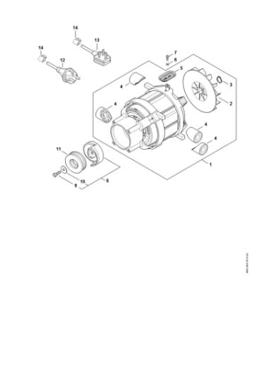 Imagem de Motor eléctrico, Linha de conexão RE 140 PLUS
