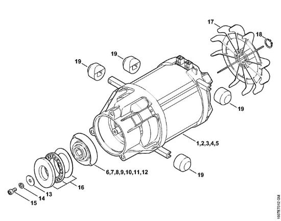 Lavadora de alta pressão eléctrica (RE) RE 143 Motor eléctrico da marca Stihl