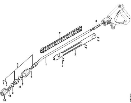 Lavadora de alta pressão eléctrica (RE) RE 230 Tubo de injecção da marca Stihl