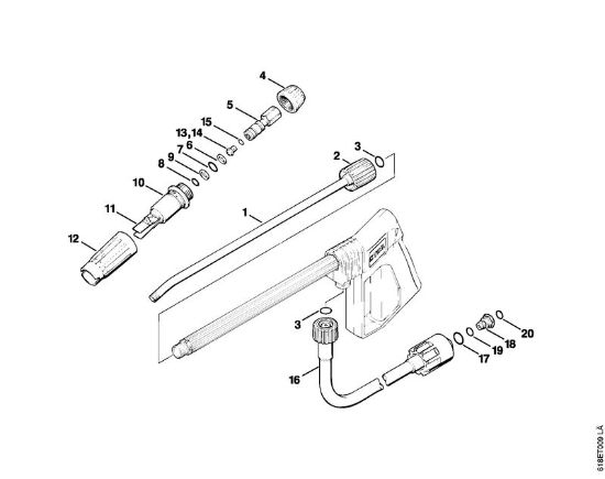 Lavadora de alta pressão eléctrica (RE) RE 260 K Tubo de injecção da marca Stihl