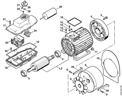Lavadora de alta pressão eléctrica (RE) RE 270 K Motor eléctrico, Caixa do interruptor da marca Stihl