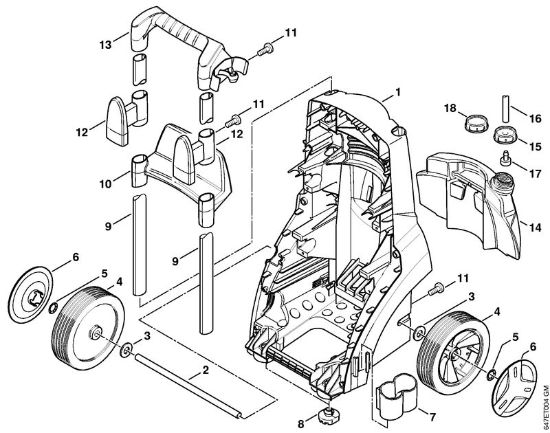 Lavadora de alta pressão eléctrica (RE) RE 271 Carrinho da marca Stihl