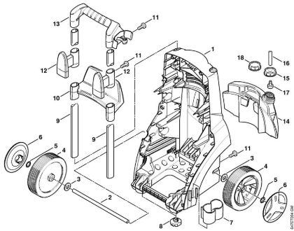 Lavadora de alta pressão eléctrica (RE) RE 281 Carrinho da marca Stihl