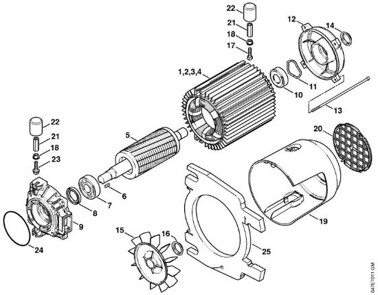Lavadora de alta pressão eléctrica (RE) RE 281 Motor eléctrico da marca Stihl