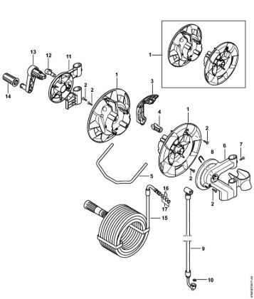Lavadora de alta pressão eléctrica (RE) RE 282 PLUS Tambor da mangueira da marca Stihl