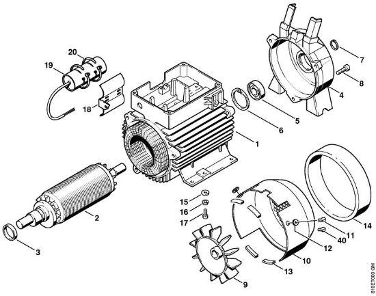 Lavadora de alta pressão eléctrica (RE) RE 310 K Motor eléctrico da marca Stihl