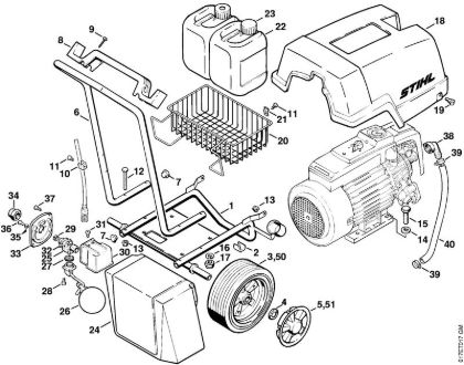 Lavadora de alta pressão eléctrica (RE) RE 400 K Carrinho RE 400 K, RE 401 K da marca Stihl