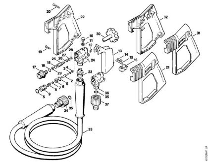 Lavadora de alta pressão eléctrica (RE) RE 400 K Pistola da marca Stihl
