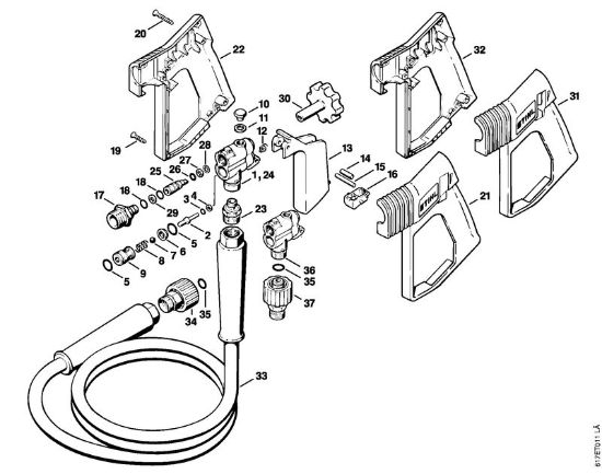 Lavadora de alta pressão eléctrica (RE) RE 401 K Pistola da marca Stihl