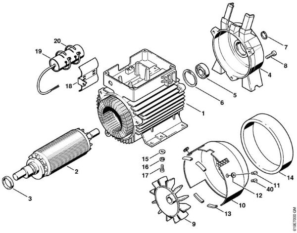 Lavadora de alta pressão eléctrica (RE) RE 440 K Motor eléctrico da marca Stihl