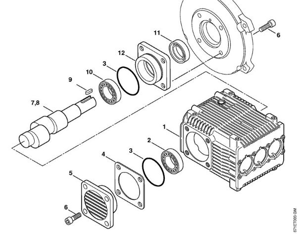 Lavadora de alta pressão eléctrica (RE) RE 461 Bomba, alavanca do excêntrico da marca Stihl