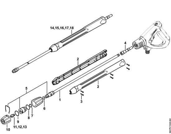 Lavadora de alta pressão eléctrica (RE) RE 462 PLUS Tubo de injecção da marca Stihl