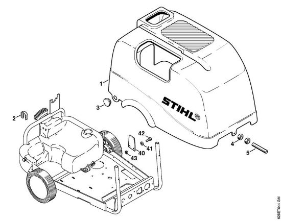 Lavadora de alta pressão eléctrica (RE) RE 500 W Cobertura da marca Stihl