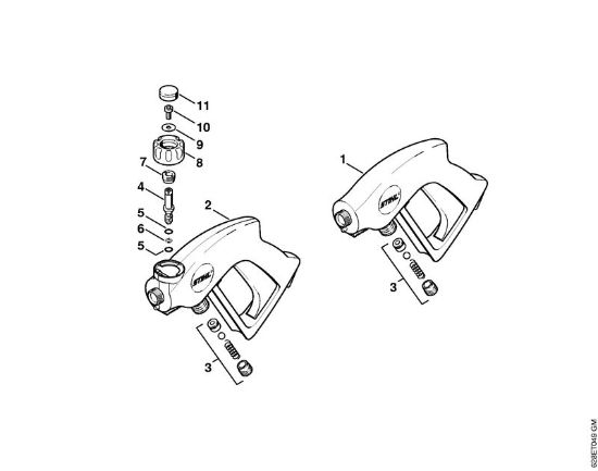 Lavadora de alta pressão eléctrica (RE) RE 500 W Pistola da marca Stihl