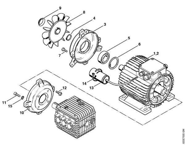 Lavadora de alta pressão eléctrica (RE) RE 520 W Motor eléctrico da marca Stihl
