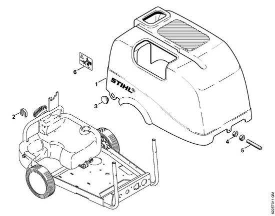 Lavadora de alta pressão eléctrica (RE) RE 550 W Cobertura da marca Stihl