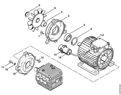 Lavadora de alta pressão eléctrica (RE) RE 550 W Motor eléctrico da marca Stihl