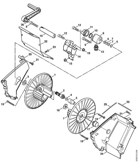 Lavadora de alta pressão eléctrica (RE) RE 551 PLUS Tambor da mangueira da marca Stihl