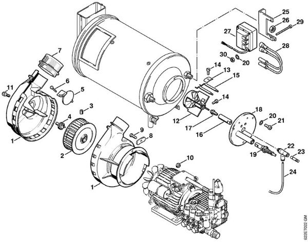 Lavadora de alta pressão eléctrica (RE) RE 580 W Queimador da marca Stihl