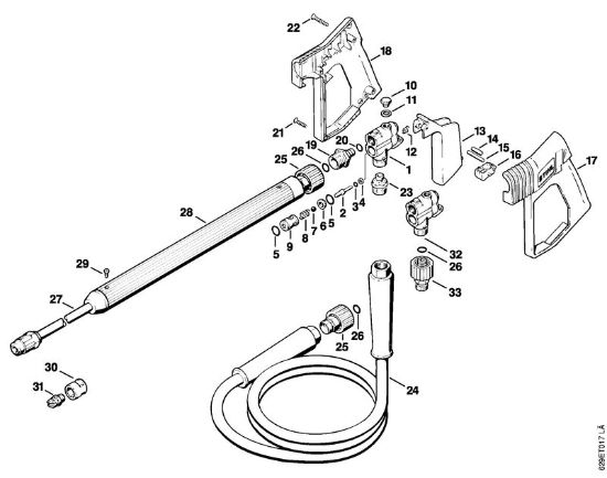 Lavadora de alta pressão eléctrica (RE) RE 600 W Pistola, Tubo de pulverização da marca Stihl