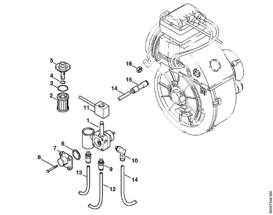 Lavadora de alta pressão eléctrica (RE) RE 640 W Bomba de combustível da marca Stihl
