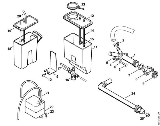 Lavadora de alta pressão eléctrica (RE) RE 640 W Caixa de água   X 35 800 836,   X 22 947 954 (36.95) da marca Stihl