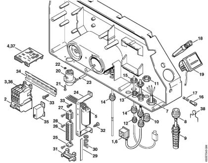 Lavadora de alta pressão eléctrica (RE) RE 640 W Caixa de distribuição   X 22 947 954 (36.95) da marca Stihl