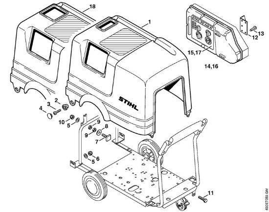 Lavadora de alta pressão eléctrica (RE) RE 640 W Cobertura da marca Stihl