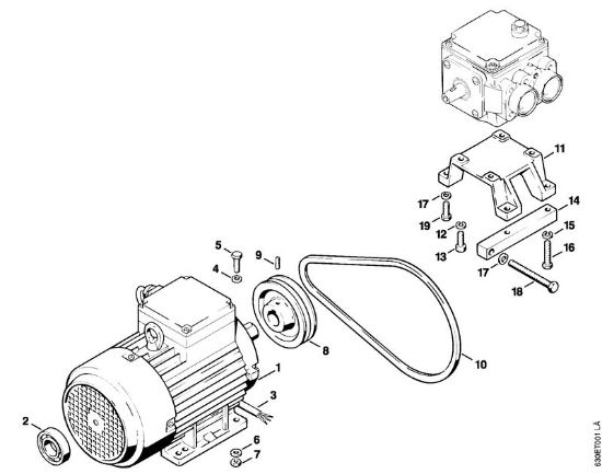 Lavadora de alta pressão eléctrica (RE) RE 640 W Motor eléctrico   X 22 947 954 (36.95) da marca Stihl