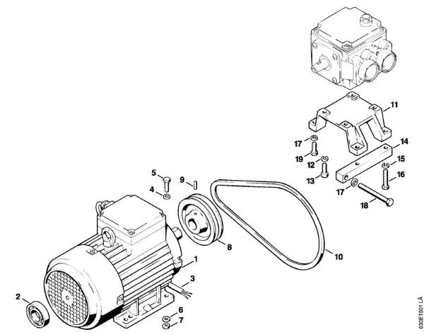 Lavadora de alta pressão eléctrica (RE) RE 640 W Motor eléctrico   X 22 947 954 (36.95) da marca Stihl