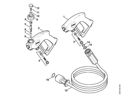 Lavadora de alta pressão eléctrica (RE) RE 660 W Pistola, Mangueira de alta pressão da marca Stihl