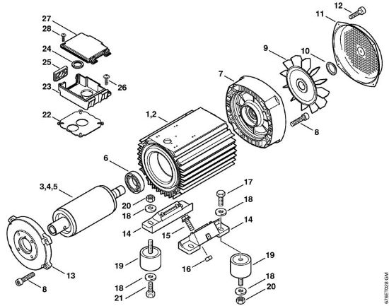 Lavadora de alta pressão eléctrica (RE) RE 661 PLUS Motor eléctrico da marca Stihl