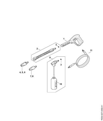 Imagem de Pistola, Tubo de pulverização RE 80.0 X