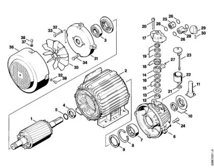 Lavadora de alta pressão eléctrica (RE) RE 830 W Motor eléctrico, Caixa da bomba da marca Stihl