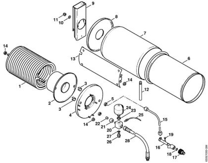 Lavadora de alta pressão eléctrica (RE) RE 840 W Comutador térmico da marca Stihl