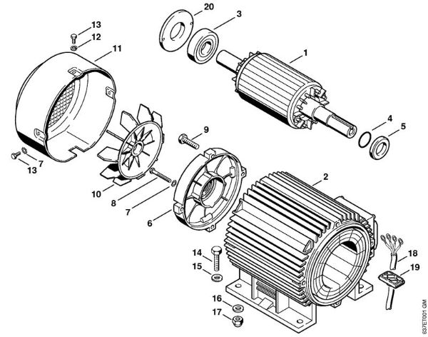 Lavadora de alta pressão eléctrica (RE) RE 840 W Motor eléctrico   X 22 947 954 (36.95) da marca Stihl