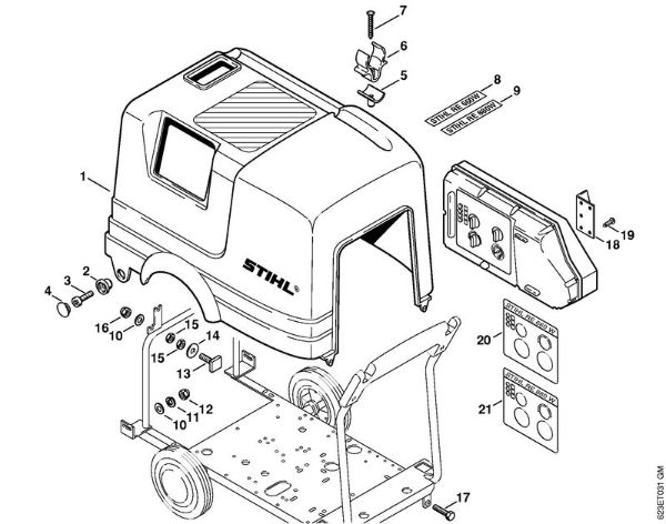 Lavadora de alta pressão eléctrica (RE) RE 880 W Cobertura da marca Stihl