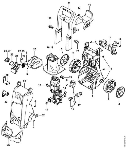 Lavadora de alta pressão eléctrica (RE) RE 90 - 4951 Carrinho da marca Stihl