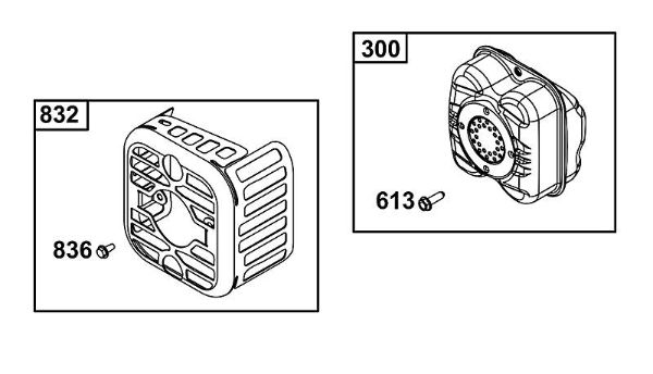 B&S - 08â  08P502-0129-H1 I - BLOCO DOS GASES DE ESCAPE da marca Stihl