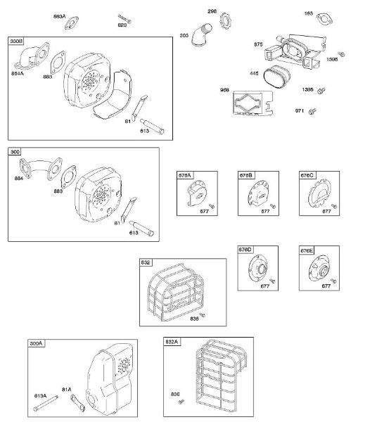 B&S - 09â  093312-0182-B1 A - Filtro de ar, sistema de escape da marca Stihl