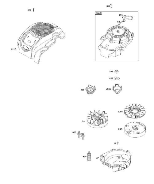 B&S - 09â  093J02-0062-H1 G - Volante do motor da marca Stihl
