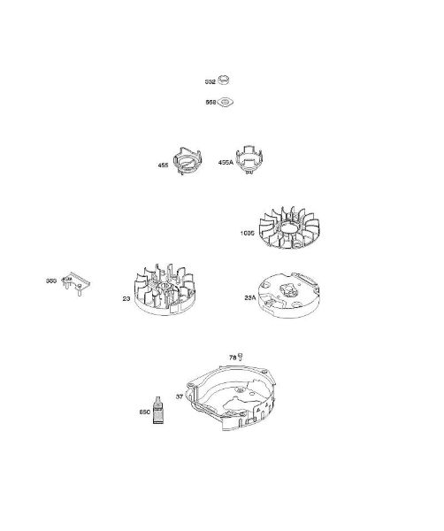 B&S - 09â  09P702-0054-H1 G - Volante do motor da marca Stihl