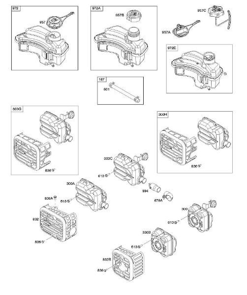 B&S - 09â  09P702-0201-H1 F - Sistema de escape, alimentação de combustível da marca Stihl