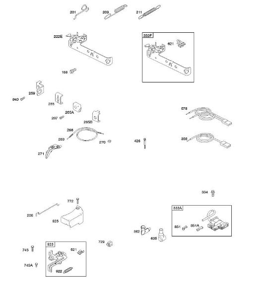 B&S - 09â  09T502-0147-B1 C - Travão, elementos de comando, coberturas, mola do regulador, ignição da marca Stihl