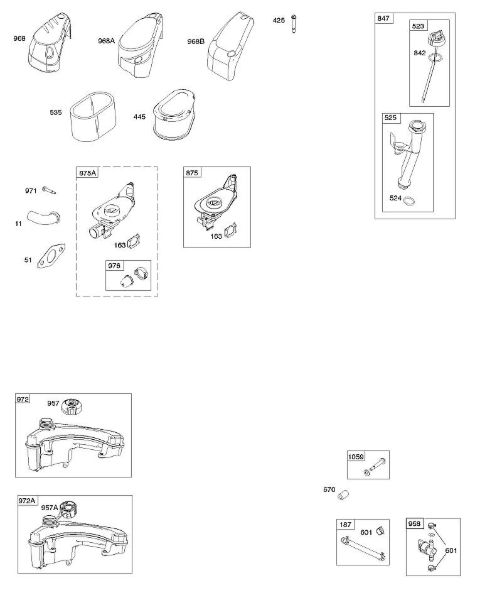 B&S - 10â  100602-0160-H8 A - Filtro de ar, alimentação de combustível, lubrificação da marca Stihl